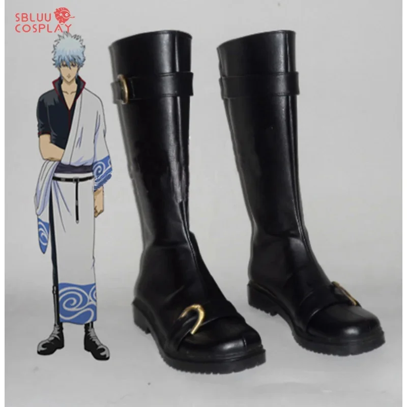

qq28LQSBluuCosplay Sakata Gintoki Cosplay Boots Custom Made black shoes