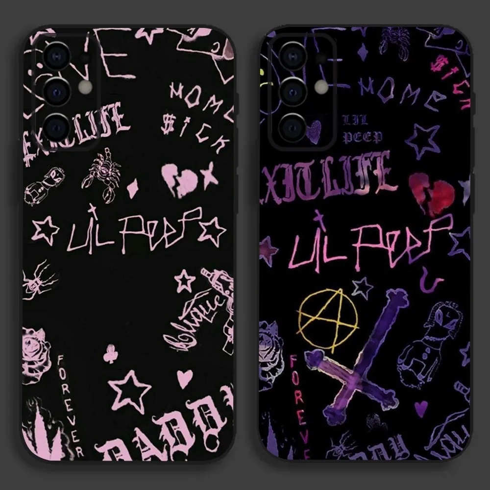 Rapper L-Lil P-Peep Phone Case For Samsung S24,S21,S22,S23,S30,Ultra,S20,Plus,Fe,Lite,Note,10,9,5G Black Soft Cover