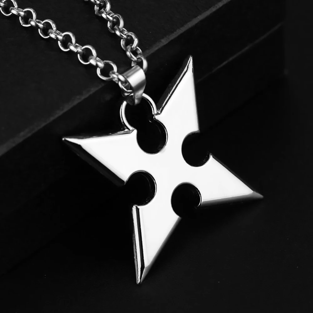 Kingdom Hearts Cosplay Metal Alloy Necklace Cartoon Movie Sora X Pendants Darts Rope Chain Men's Jewelry Accessories Gifts