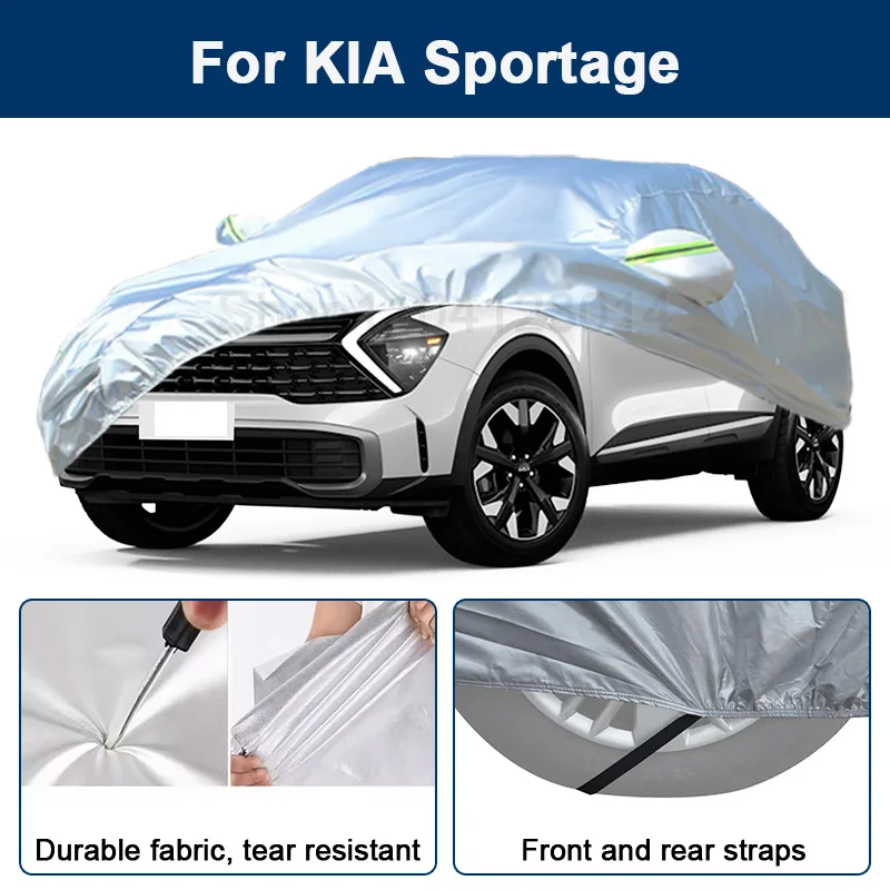 

Outdoor Full Car Cover For KIA Sportage with Reflective Strips Waterproof Snowproof Dustproof UV Protection Auto Accessories