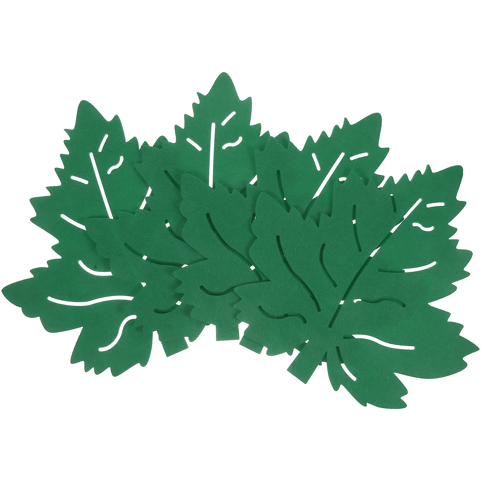 

4Pcs Easter Placemats Leaf Shape Heat-Insulation Non-Skid Dinner Table Mats Decorative Leaf Coasters Kitchen Table Protection