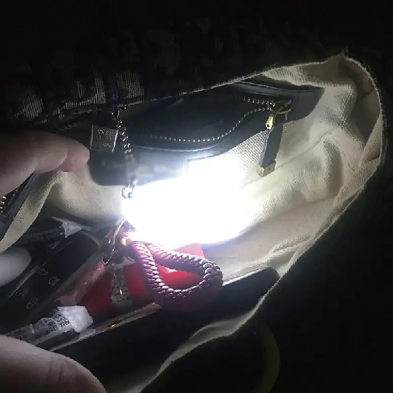 Round Handbag/Purse Light with Automatic Sensor Bag Light Touch-Activated Purse Light with Clip, LED Night Light for Camping