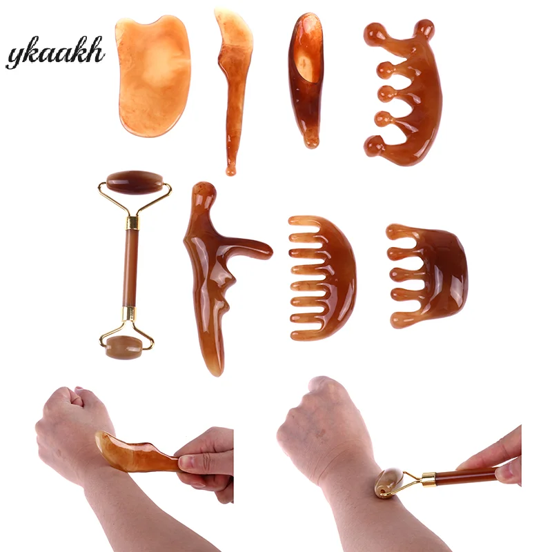 

Natural Ox Horn Gua Sha Tools Scraping Point Full Body Massage Wide Toothed Comb Scalp Massage Brush Hair Care Tool
