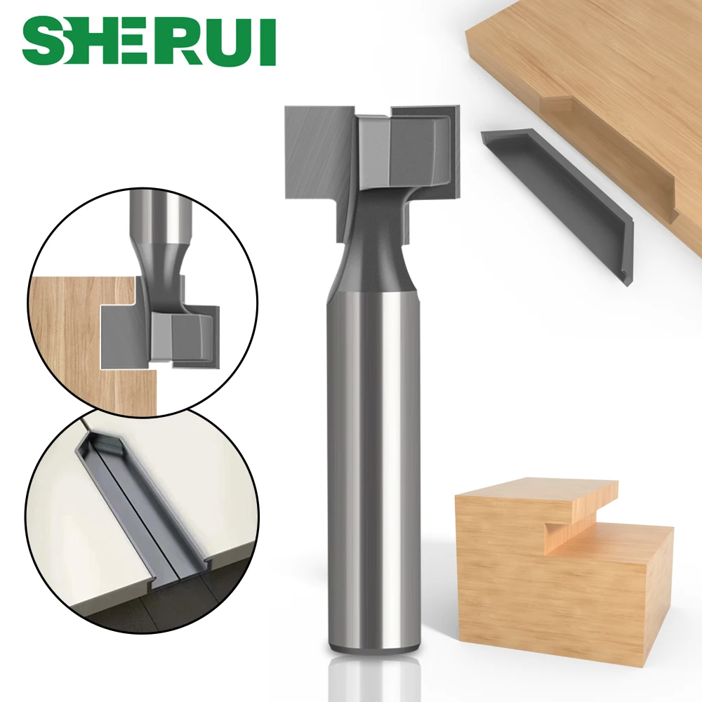 12mm 1/2′′ Shank T-Slot & T-Track Slotting Router Bit Cutting Carbide Alloy With Woodworking Tool T Type Wood Milling Cutter Rou