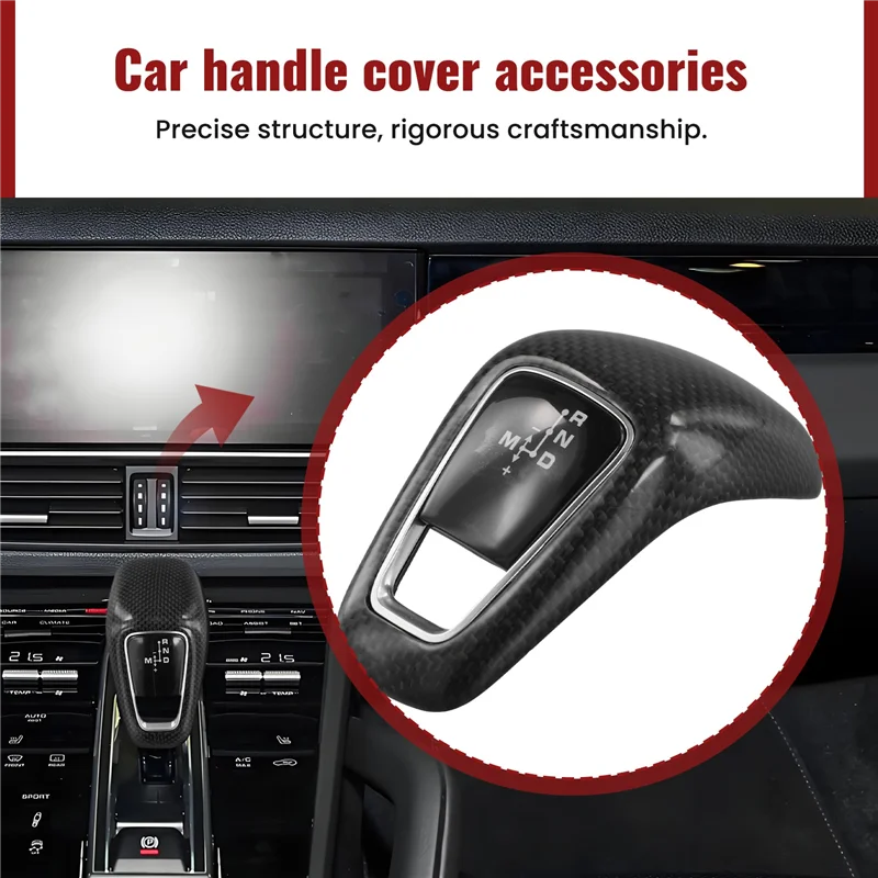 

Replacement Real Carbon Fiber Car Gear Head Suitable Knob Car Interior Trim Parts For Porsche