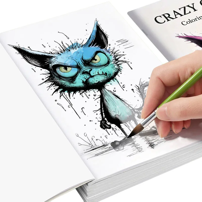 

Crazy Cats Coloring Book: Hilarious & Fun Feline Designs for Adults & Teens – Stress Relief
