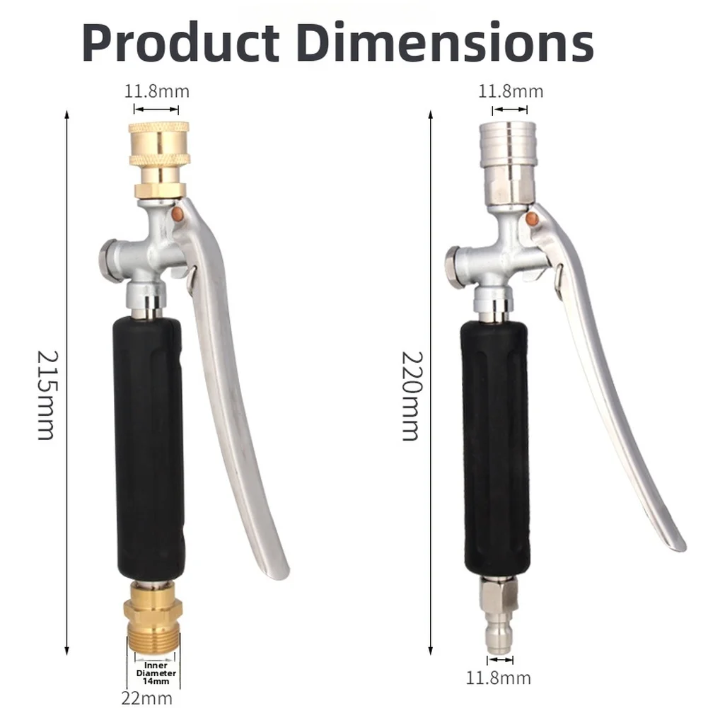 High Water Pressure Washer Extension Pole With Quick Connect Stainless Steel Handle For Car Wash Garden Yard Power Tool
