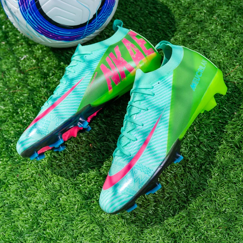 

New Children's Sports Shoes Teenage Students Training Football Shoes Men's TF Broken Nail Flat Bottom Anti-slip Training Shoes