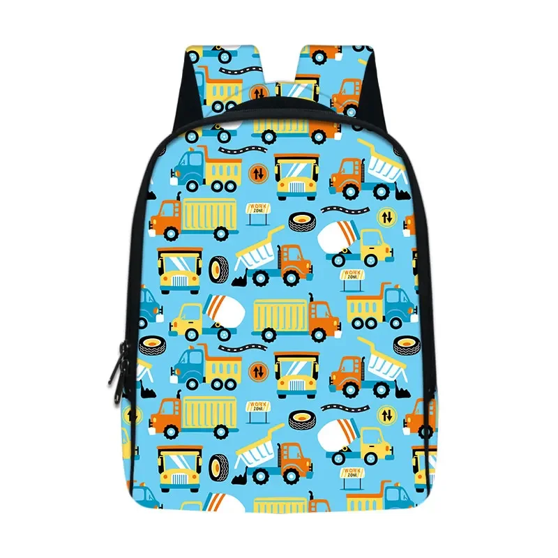 Cute Cartoon Car Engineering Vehicle School Backpack Children School Bags Excavator Bulldozer Crane Truck Baby Toddler Bag Gift