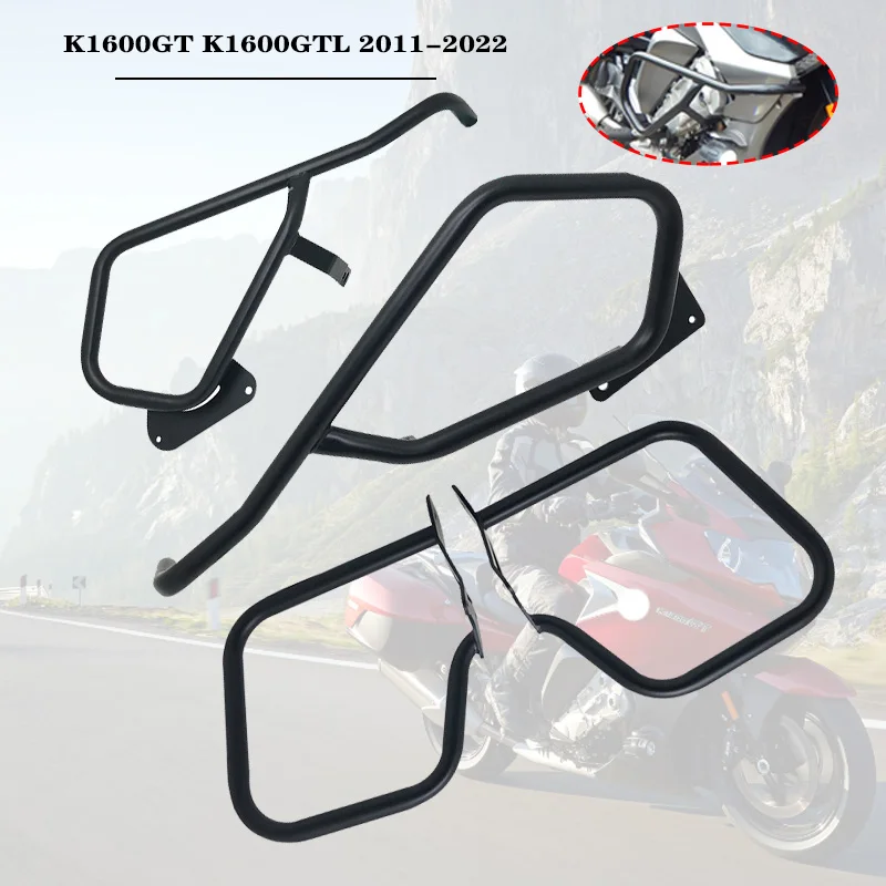 

Motorcycle Crash Bar Saddlebag Side Box Engine Guard Protective Frame Bumper Fit For BMW K1600 GT GTL K1600GTL K1600GT 2011-2022