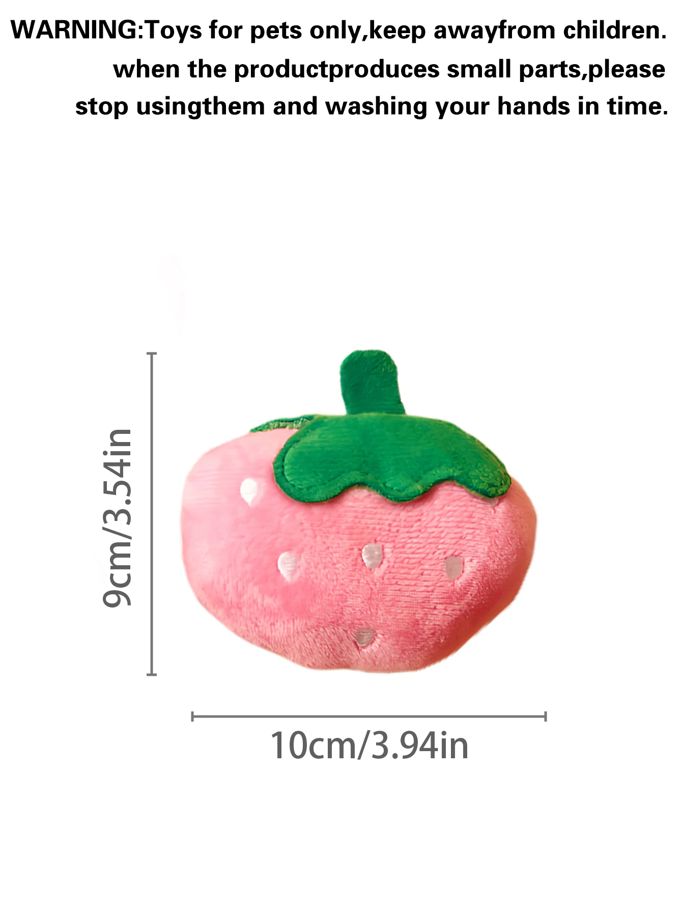 1 plush strawberry pet vocal toy with 2 colors