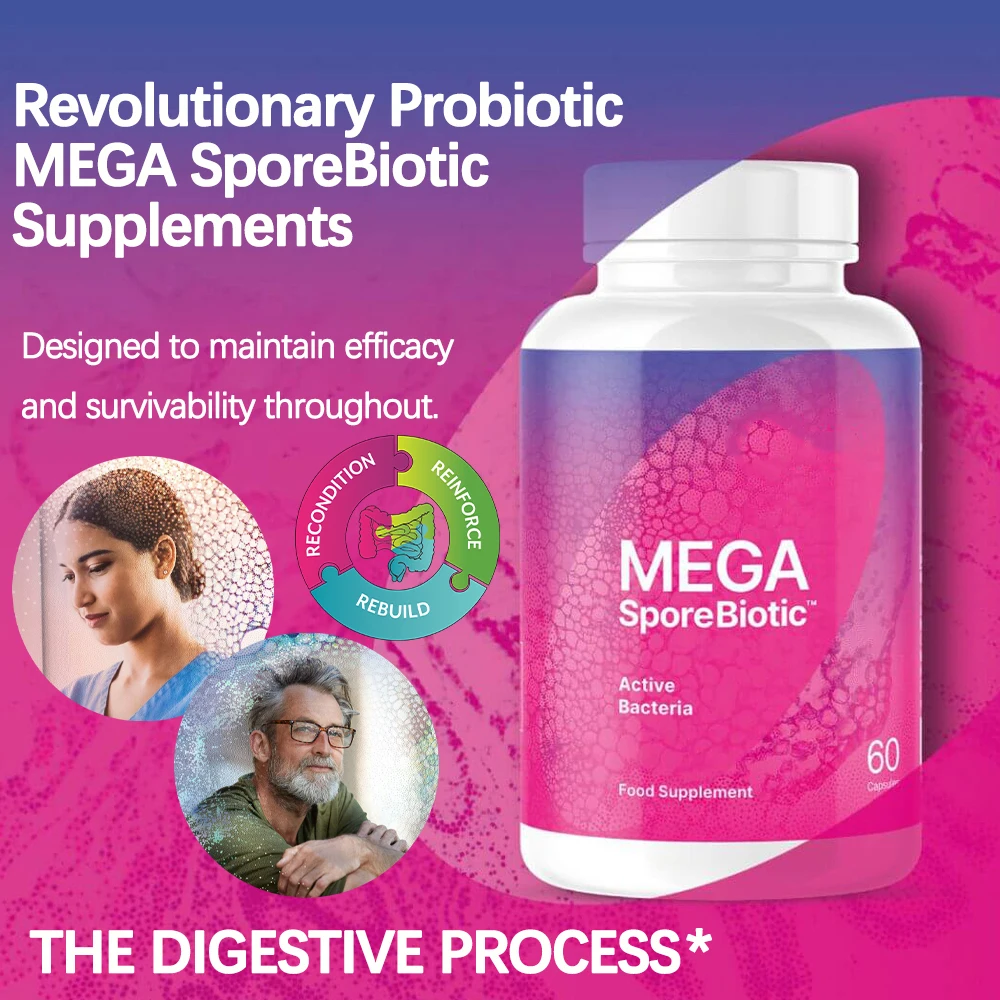 

MegaSporeBiotic Probiotics for Women & Men - Spore Based Probiotics for Digestive Health - Shelf Stable & Travel-Friendly