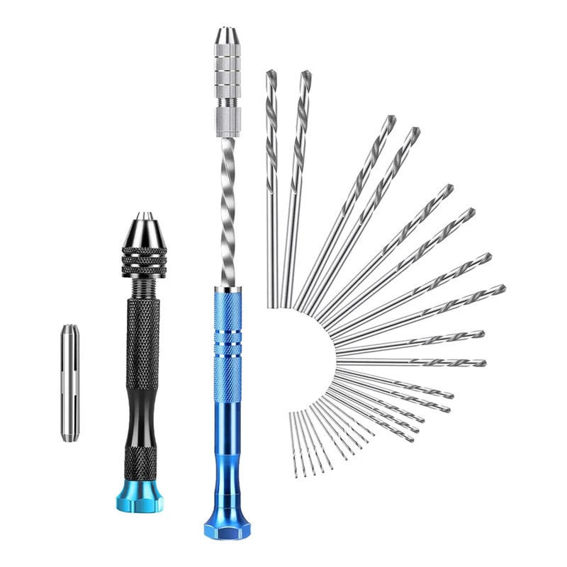 WORTHOWN-ensemble de perceuse à main avec Micro forets hélicoïdaux de 0.5 à 3.0Mm pour l'assemblage électronique, la fabrication de modèles