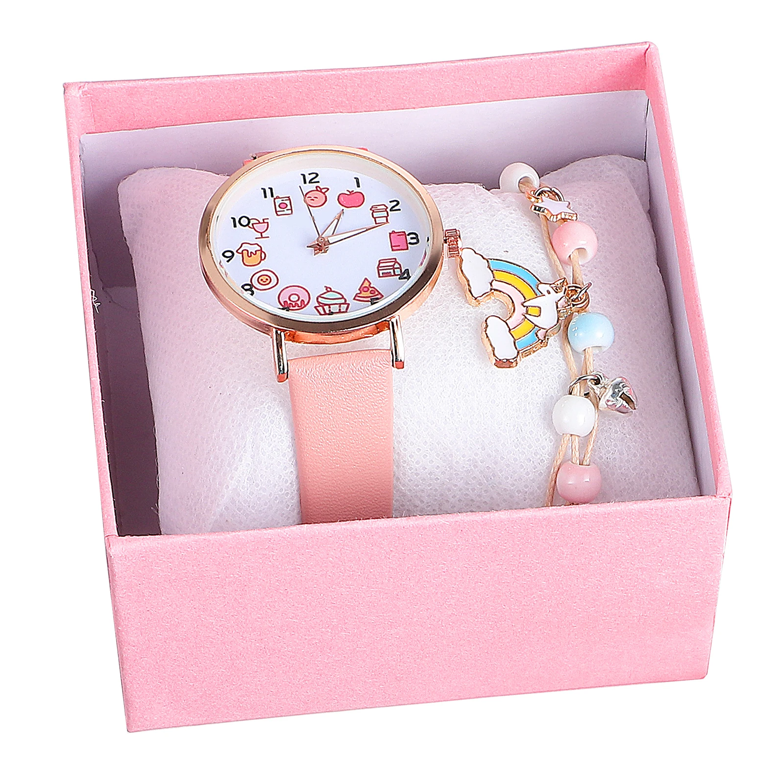 

Kids Lovely Cartoon Dial Quartz Watch Stylish Bracelet Set For Girls Children Kids Watches Girls Cartoon Watch Toddler Watches