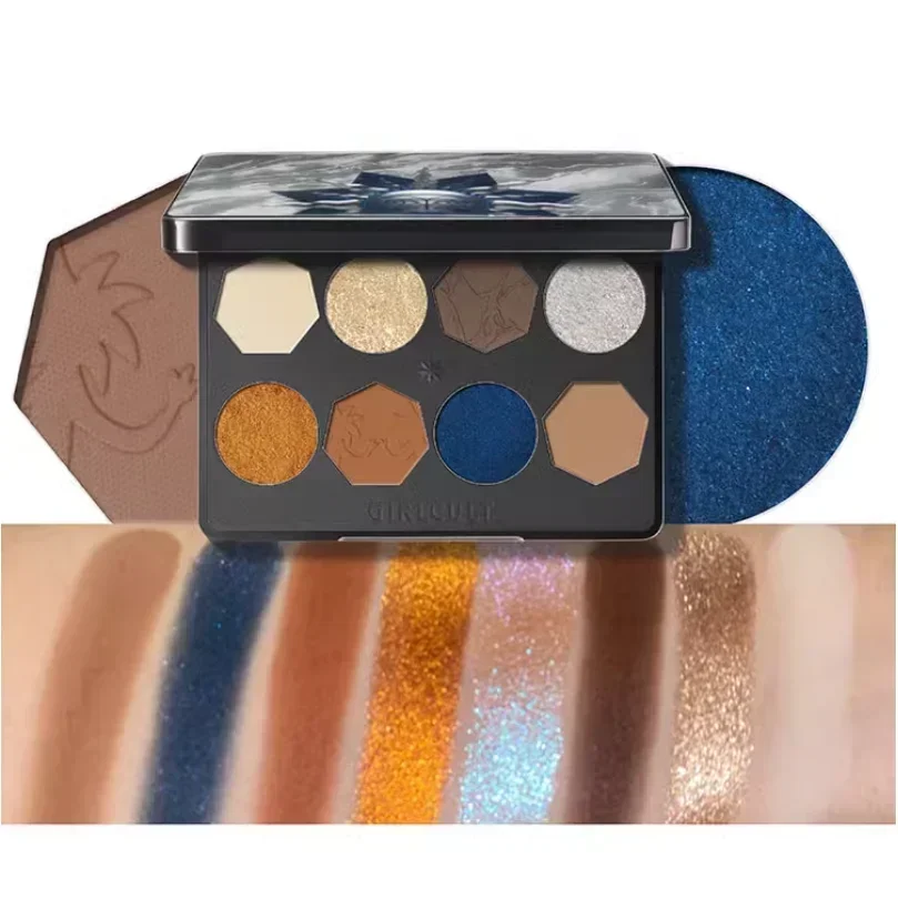 Girlcult Miao Witch Series 8-kleuren oogschaduwpalet Blue Smokey Matte Highlighter Shimmer Glitter Langdurige ogenmake-up