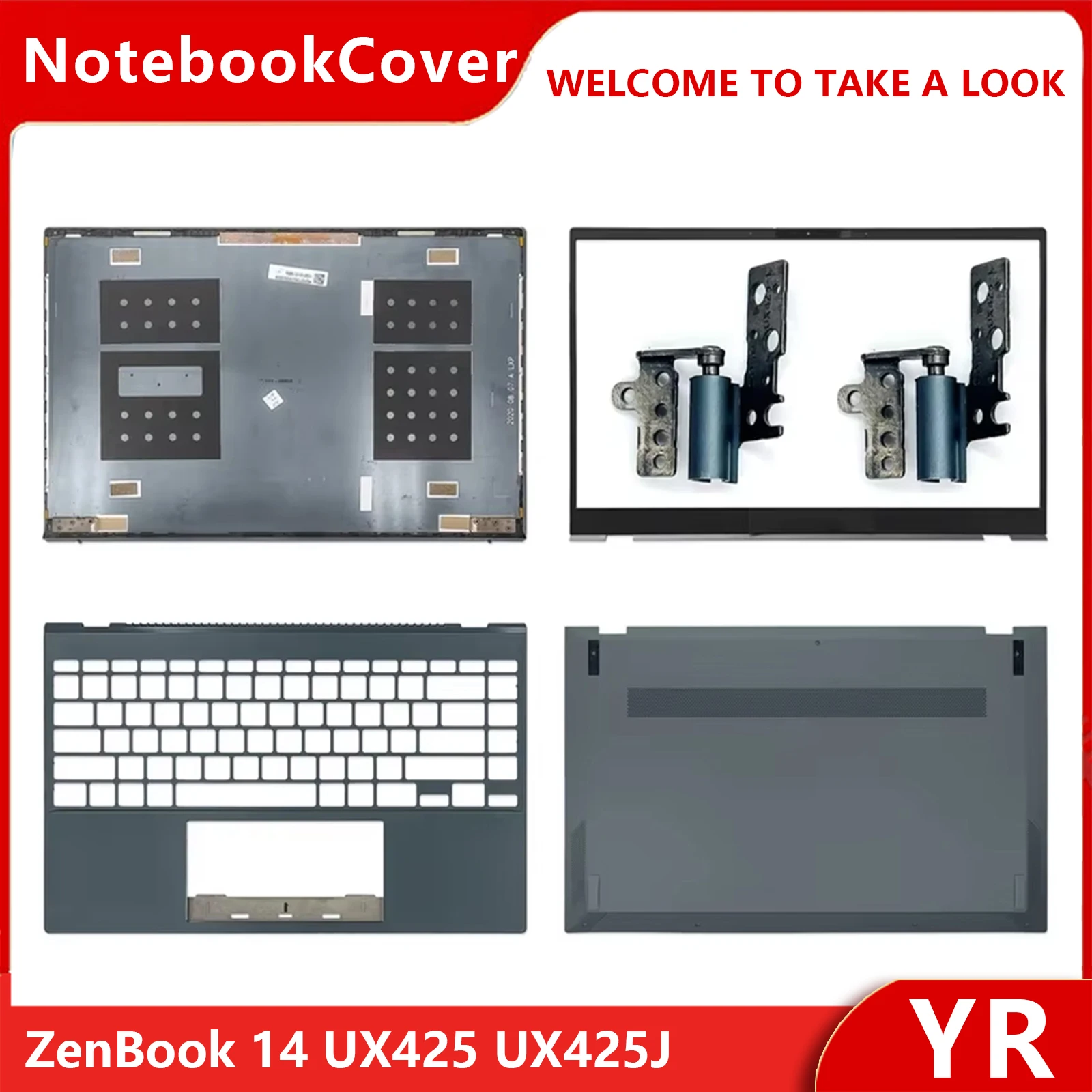 

New For ZenBook 14 UX425 UX425J UX425JA U4700J Laptop Shell LCD Top Case/Back Cover/Front Bezel/Hinges/Bottom Case