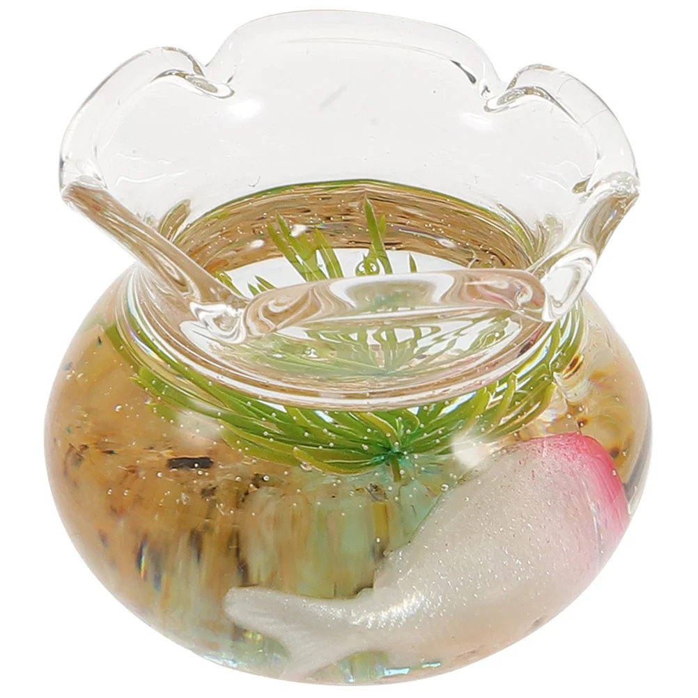 Décoration de maison Miniature, réservoir de poisson rouge, accessoires de maison de poupée, petits accessoires d'aquarium