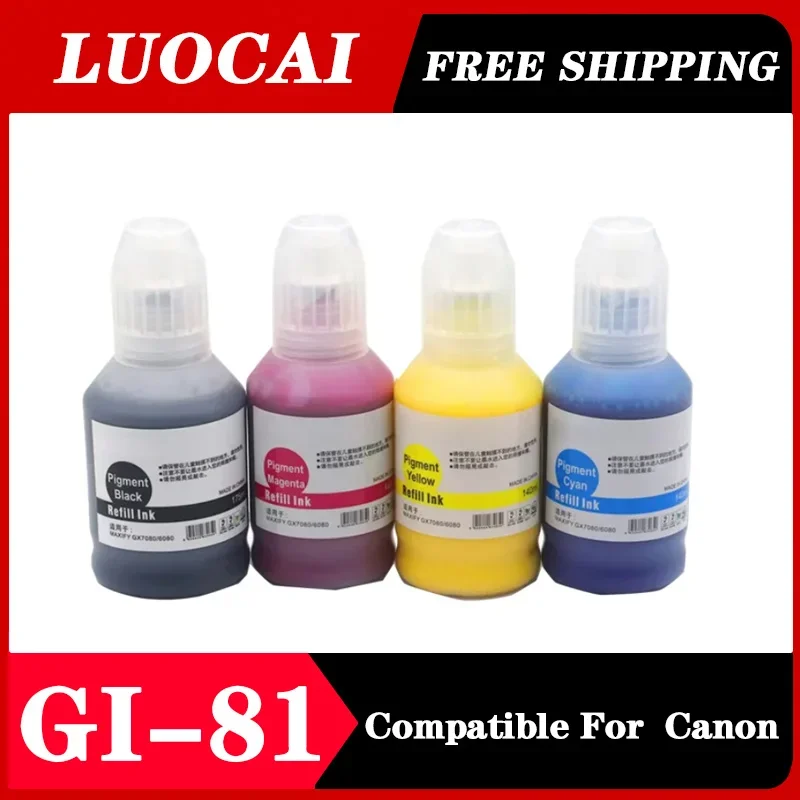 Refill Ink Kit For Canon GI-81 91 PIXMA G1820 G2820 G2860 G3820 G3860 G1920 G1922 G2920 G2922 G2960 G3920 G3960 Printer