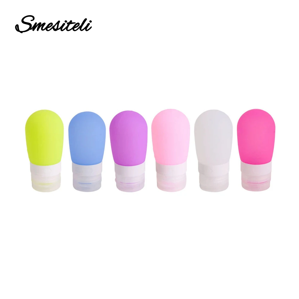 Promotions High Quality Frosted Silicone Cosmetic Jars Refillable Bath Salt Shampoo Bottles Hand Cream Makeup Storage Containers