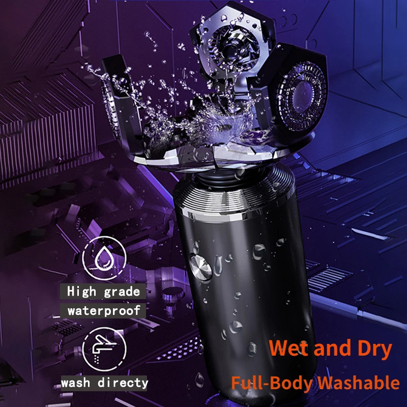 5 in 1 Multi-Functional Safety Razor Men Full-Body Waterproof Shaving Machine Electric Face Beard Trimmer Rechargeable Shaver