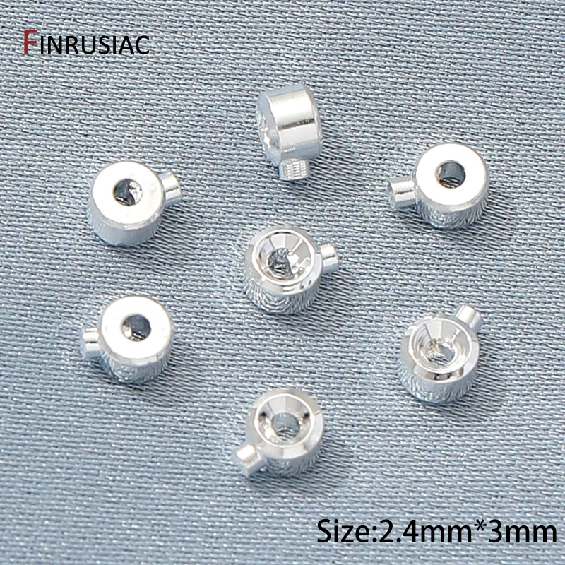 18K vergoldete Messing-Positionierungsverschlüsse Stopper Spacer Bead Crimp End Beads, Lampen für Schmuck, DIY-Schmuckherstellungszubehör – Detail 18