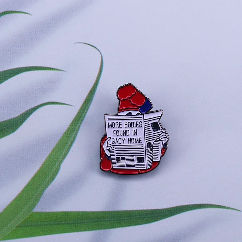 John Wayne Gacy Pogo The Clown badge crime criminal lapel Pin The Scary American Serial Killer Brooch