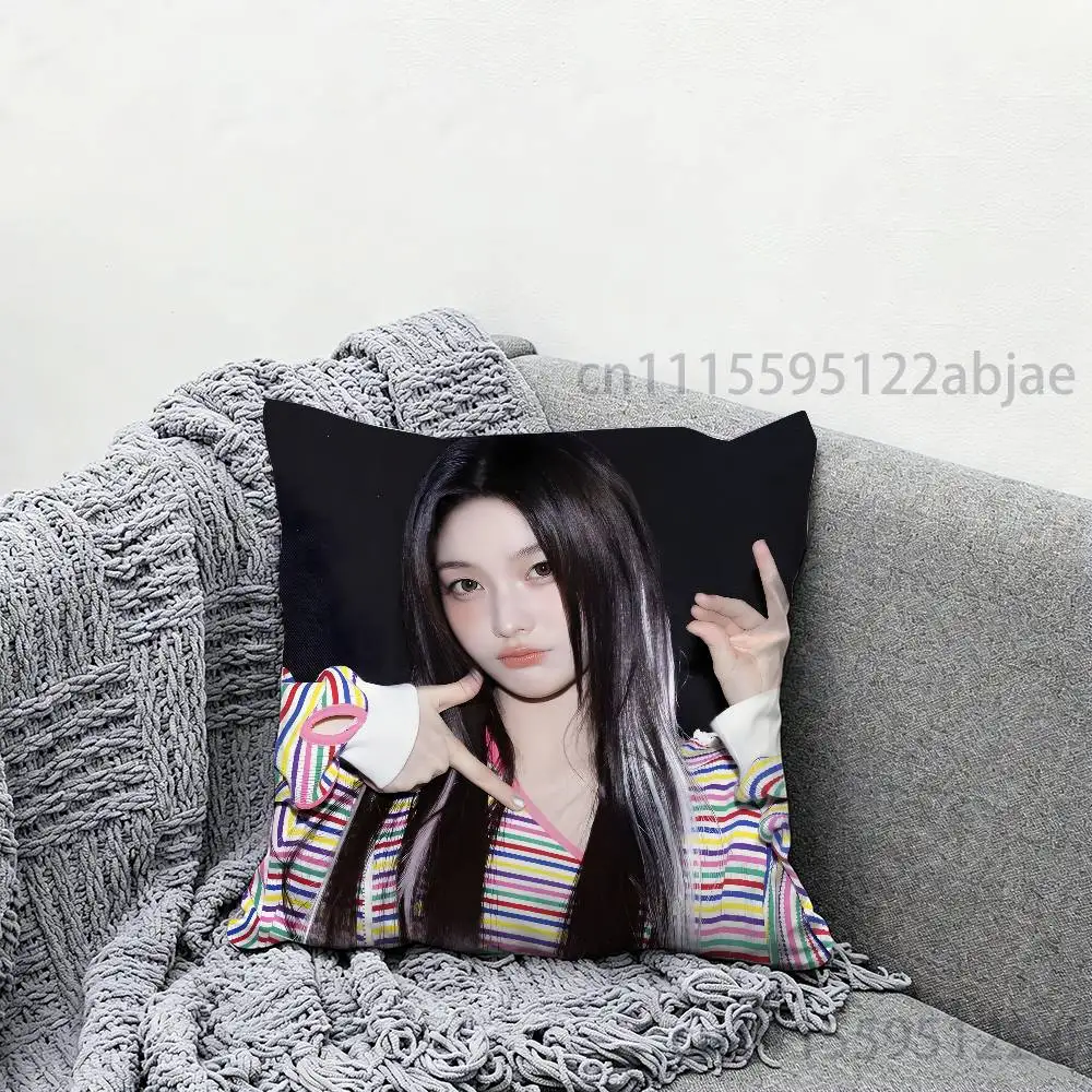 I-lroha I-ILLIT Throw Pillow Case 50x50cm DIY Square Pillowcase Square Office Cushion Cover 6