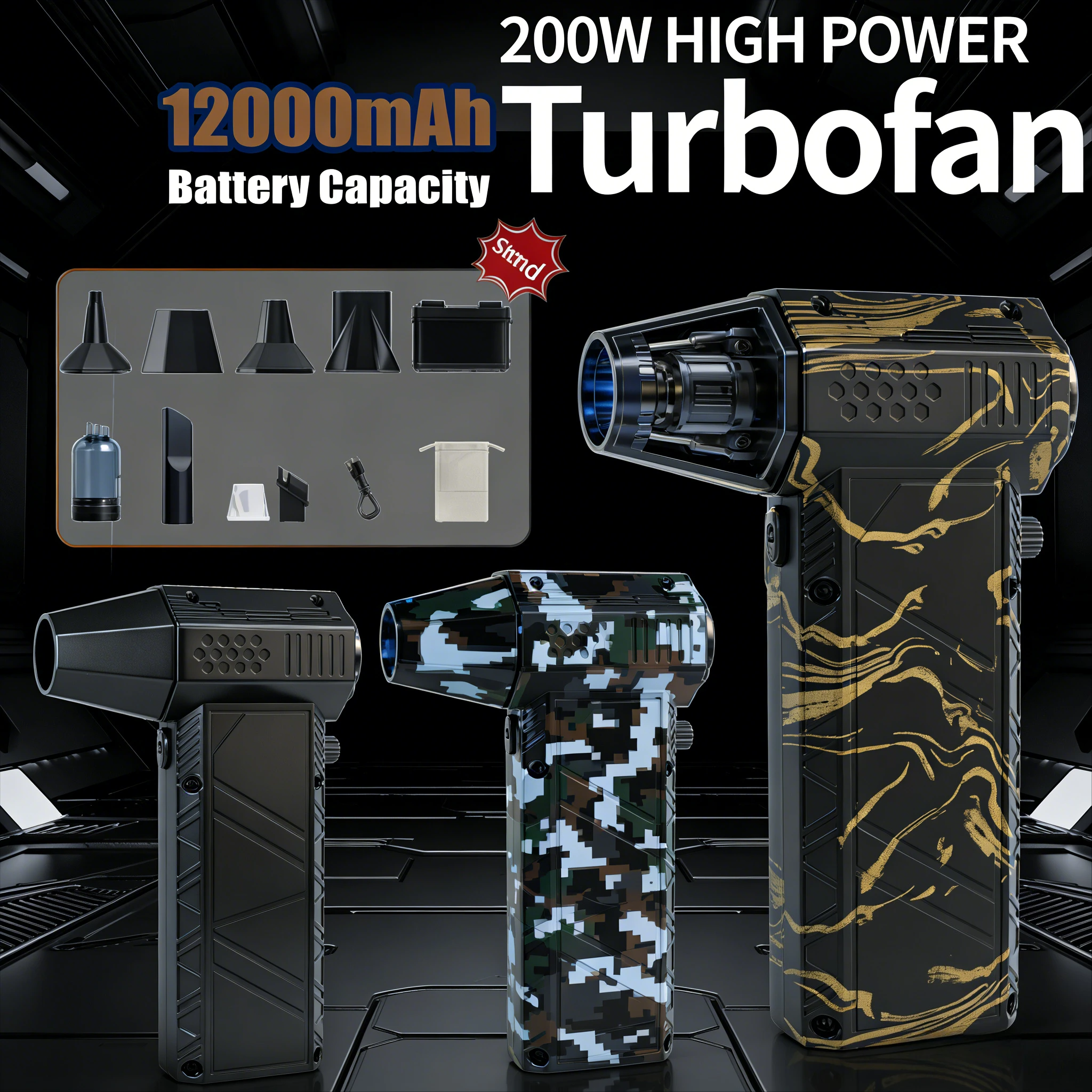 

X16 300000RPM 200W Brushless Turbo Jet Fan | Powerful Air Duster for PC Keyboard Car Home Cleaning