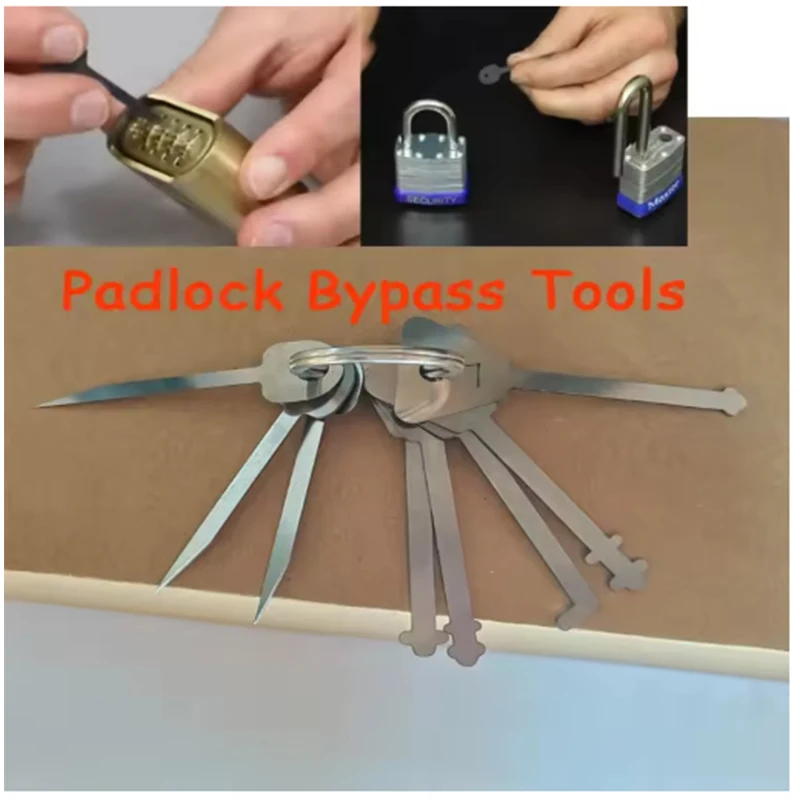 Master Keys Skeleton Lock Hook Warded Pick Open Doors Key Set Tools for Door Lock Opening Keychain Master Key To Open All Doors