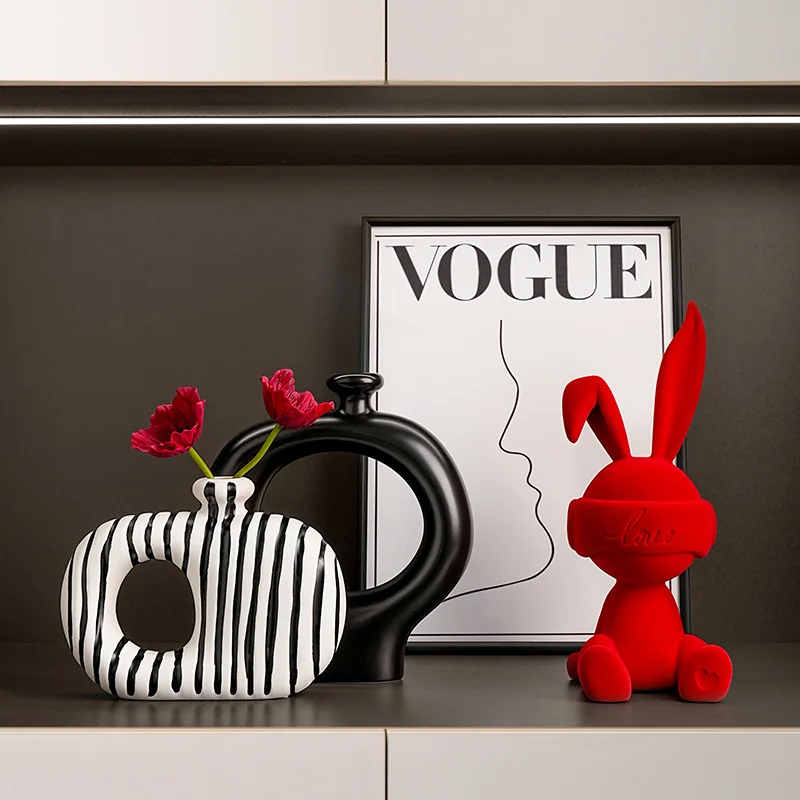 

Ceramic Rabbit Decorations, Desk Decorations, Modern Art Pieces, Rabbit Sculpture Crafts, Room Aesthetic Decoration