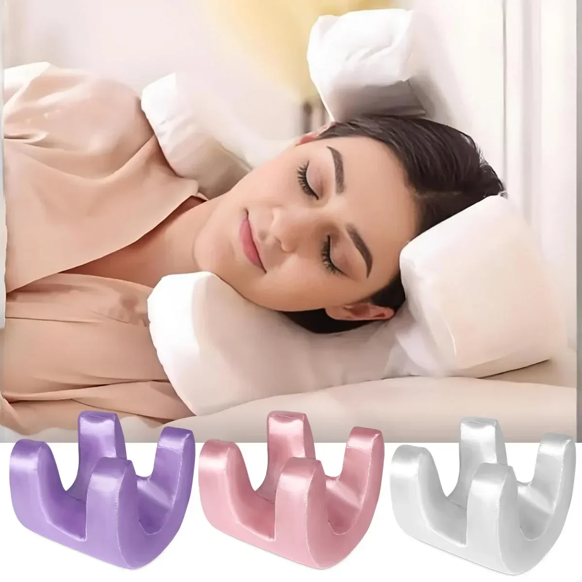 

Face Pillow for Wrinkles Anti-wrinkles-aging Beauty Pillow Soft Memory Foam Facial Wrinkles Back or Side Sleeping Pillow Drill