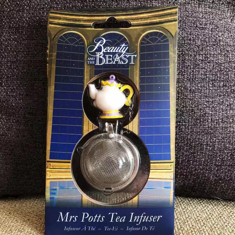 Figuras de acción de dibujos animados de La Bella y La Bestia de Disney, Mrs Potts, infusor de té, colección práctica de Anime, regalo de cumpleaños para niños