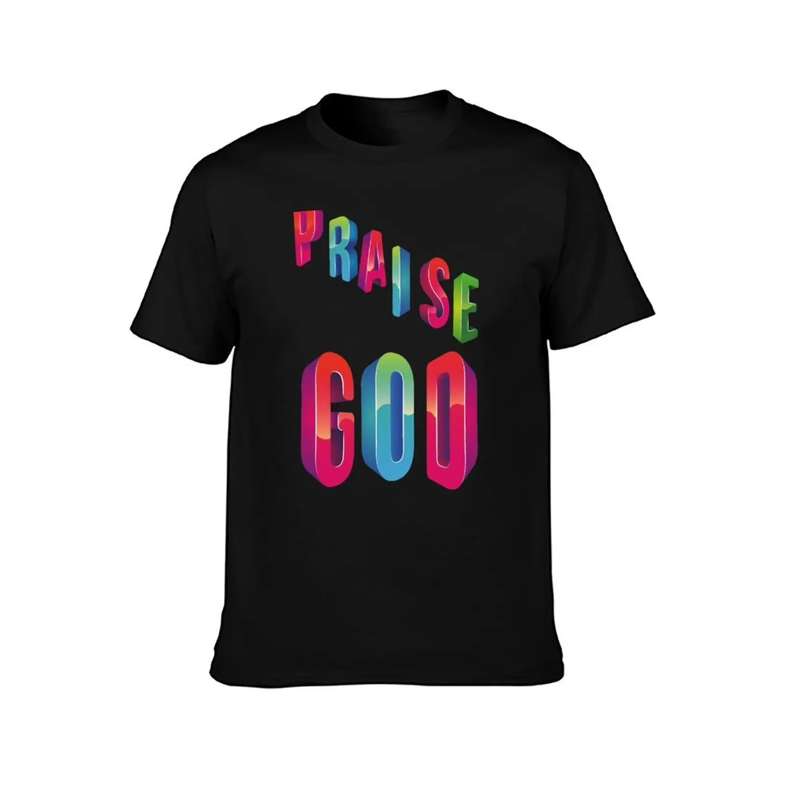 Praise GOD-White Background T-Shirt Plus Size Lightweight Top T-Shirt
