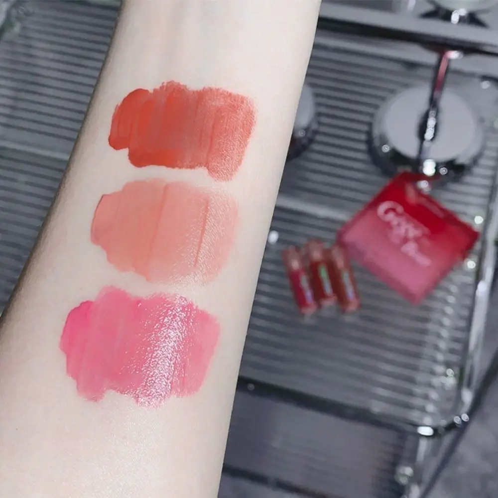 3 pz/set antiaderente Cup Water Light Lip Gloss idratare il trucco delle labbra dello specchio del rossetto naturale