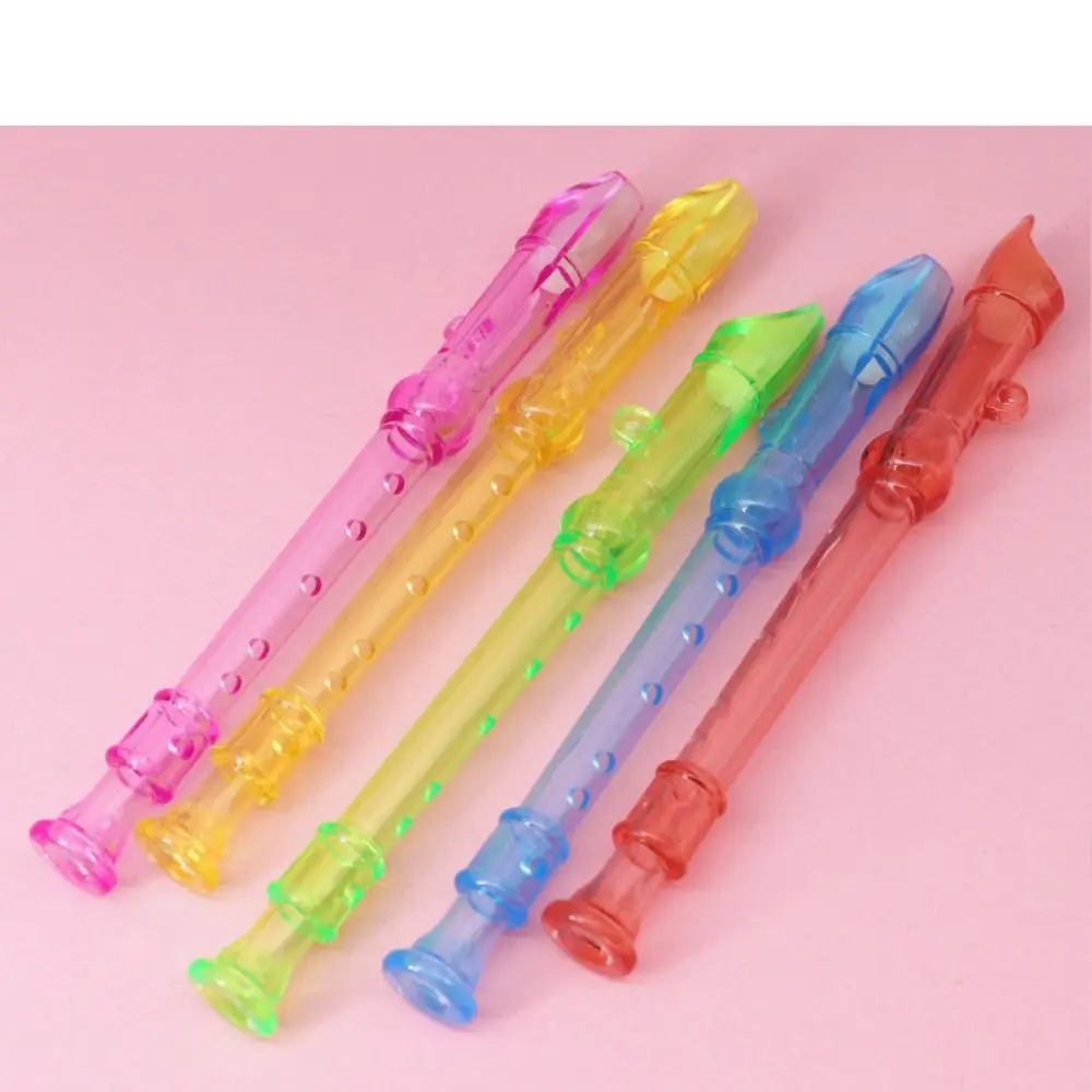 5 Pcs 6-Hole Mini Recorder Little Flute Educational Random Color Children Practice Wind Plastic Colorful Plastic Flute