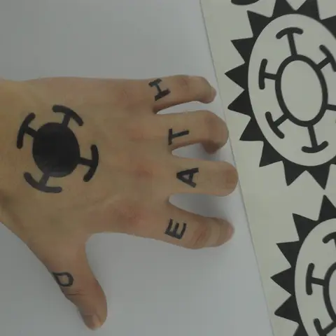 Anime  Sticker Trafalgar Law Cosplay Tattoo for Men Women Trafalgar D Water Law Logo Tatoo