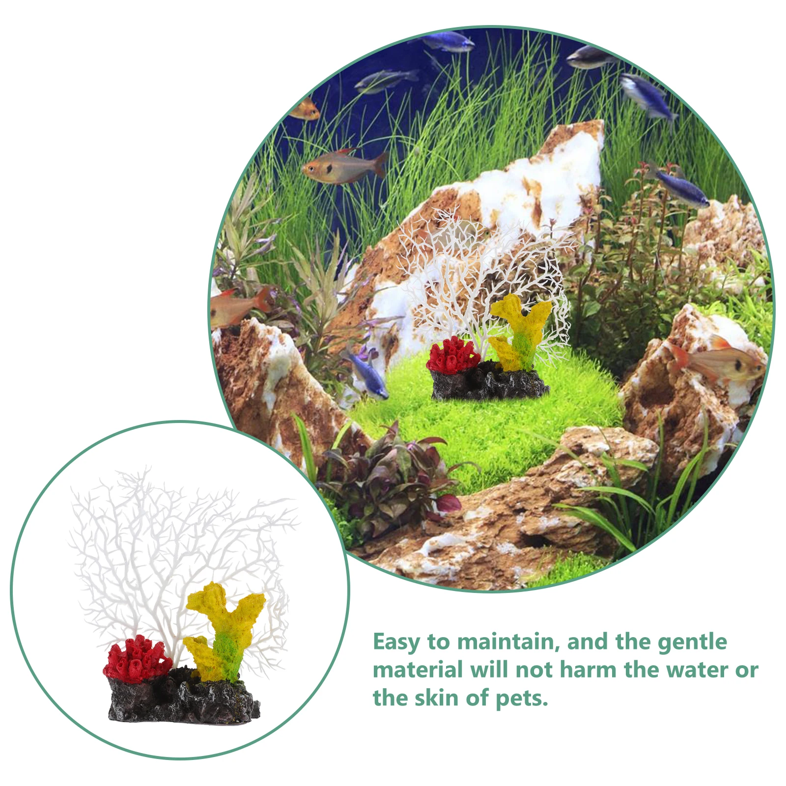 

Artificial Aquarium Decoration Tank Ornament Fake Coral Resin Waterproof Fish Habitat Simulation Coral Decor Fish Tank
