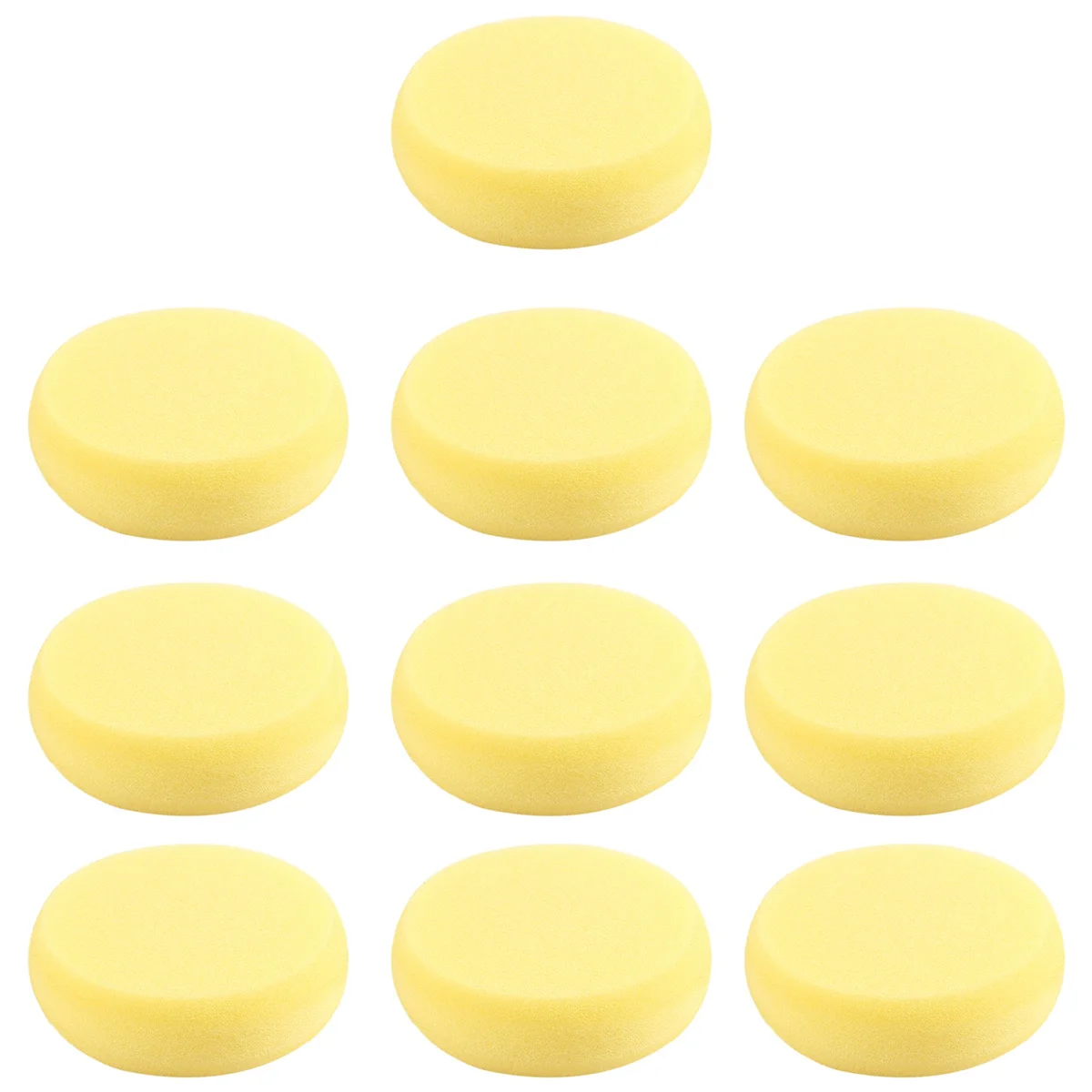 10pcs Round Synthetic Artist Paint Craft Sponges Yellow 2.75inch