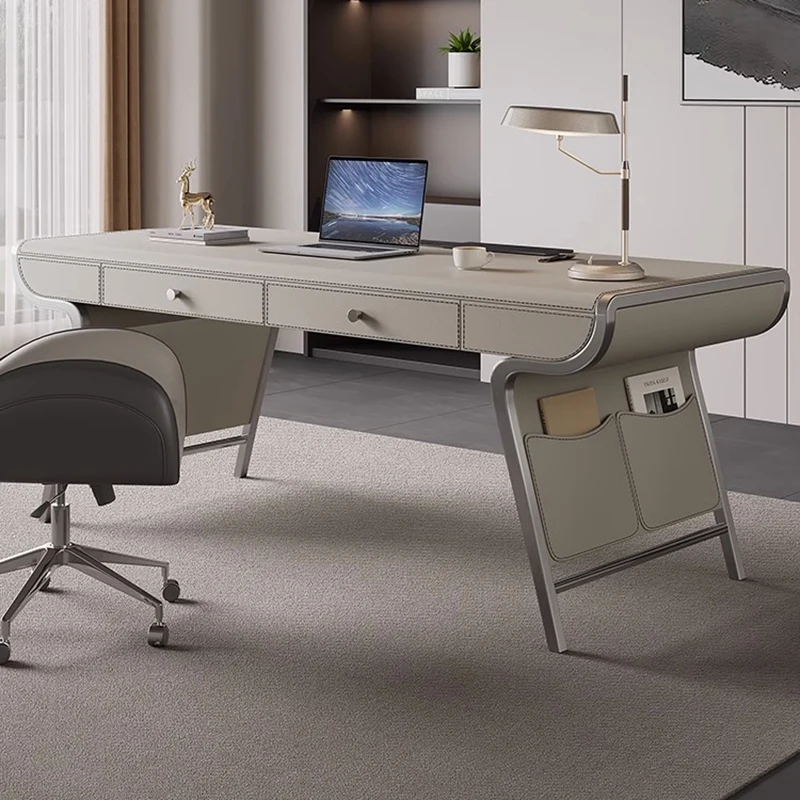 Workflow Modern Computer Desks Mirror Shelf Office Supplies Manicure Table Gaming Stand Tavolo Da Lavoro Office Furniture