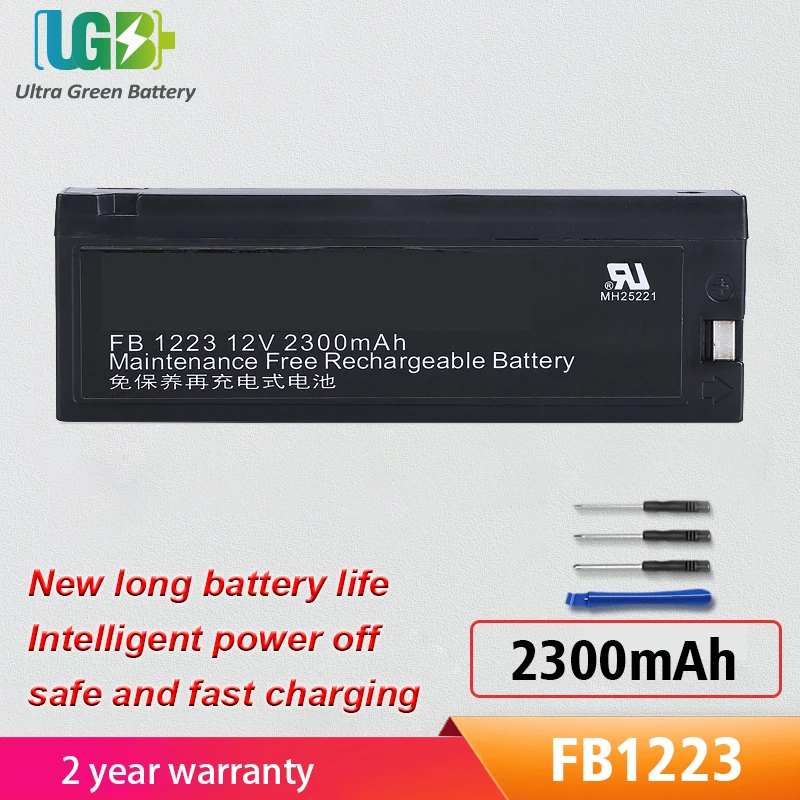 Imagem -01 - Ugb Nova Bateria Fb1223 para Mindray Pm9000 Pm8000 Pm7000 Mec1000 2000 Monitor Médico Nova Substituição Recarregável de Chumbo-ácido ugb nova bateria fb1223 para mindray pm9000 pm8000 pm7000 mec1000 2000 monitor medico nova substituicao recarregavel de chumbo acido 01