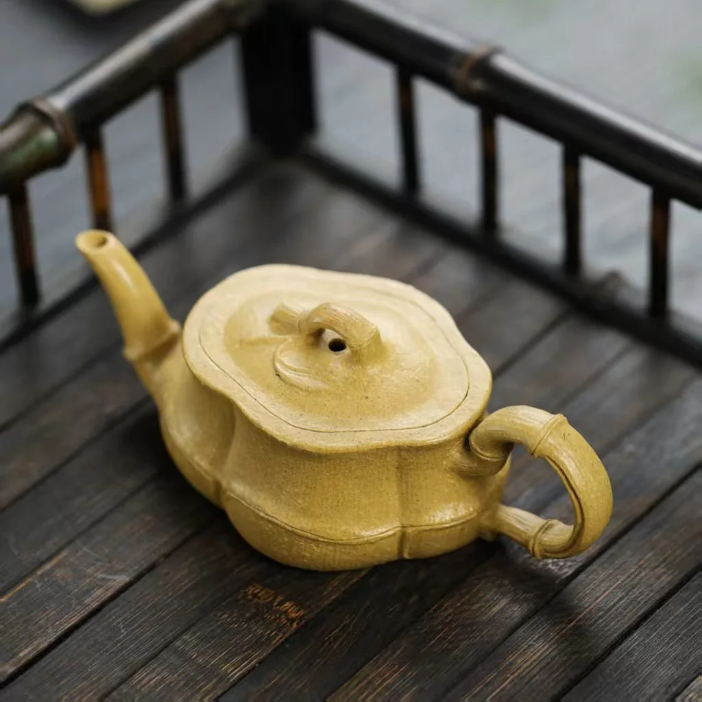 High Quality Real Yixing Jasaho Zisha Clay Teapot Pot Sketch Handle Porcelin Handmade Segment Mud