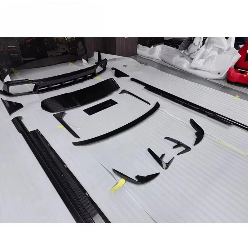 Newest MSY Kit  RS6 Dry Carbon Fiber Bodykit Hood Front Bumper Rear Bumper Spoiler High Quality Hot Selling