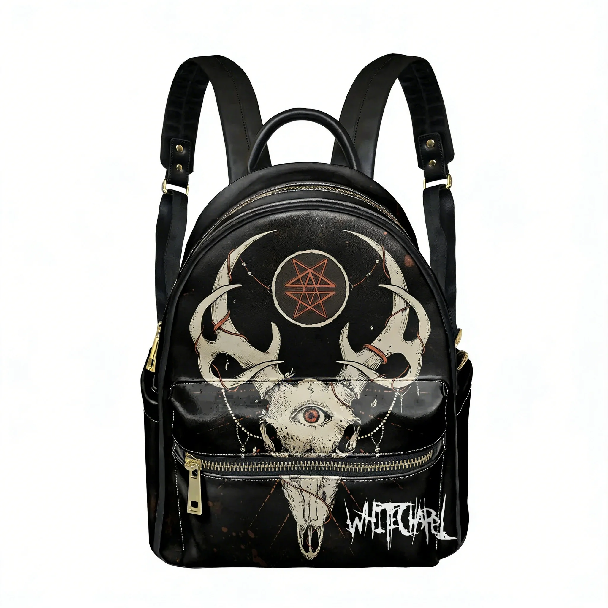 

Whitechapel Heavy Metal Band Backpack Womens Men Personalized Double Shoulder Bag Business Travel Bookbag Rucksack Gift Daypack