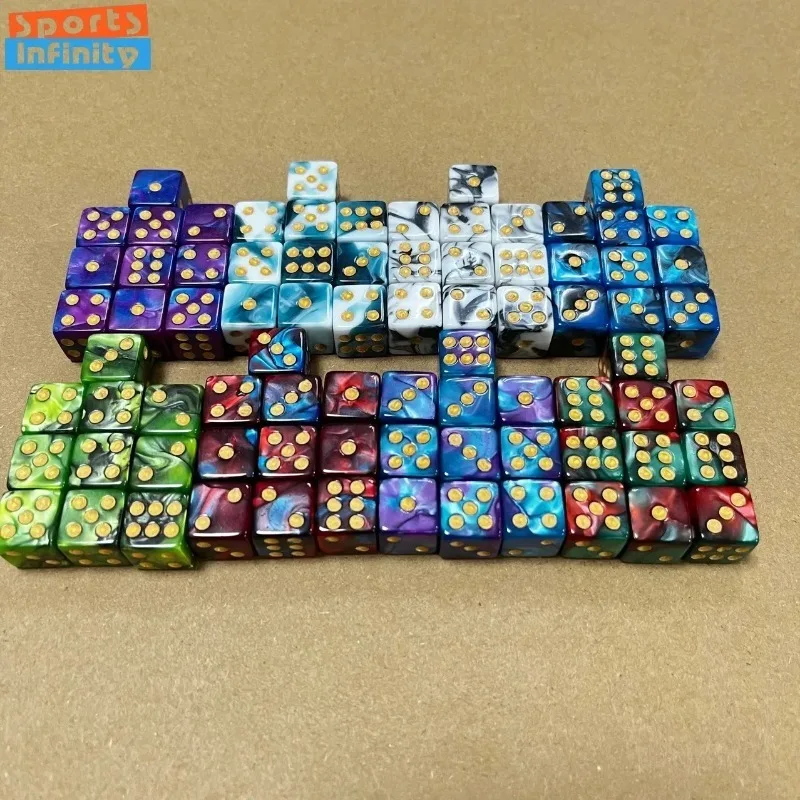 10pcs/lot New 12mm Square Corner Dual Color Number Dice Set Dnd for COC Cthulhu RPG Board Game Running Group Dnd Dice Set