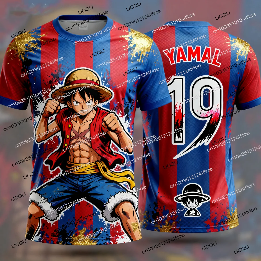 2025 جديد قطعة واحدة لوفي طبعة خاصة لكرة القدم جيرسي تي شيرت اسبانيا No.19 يامال لكرة القدم جيرسي التي شيرت مروحة خاصة جيرسي كيت