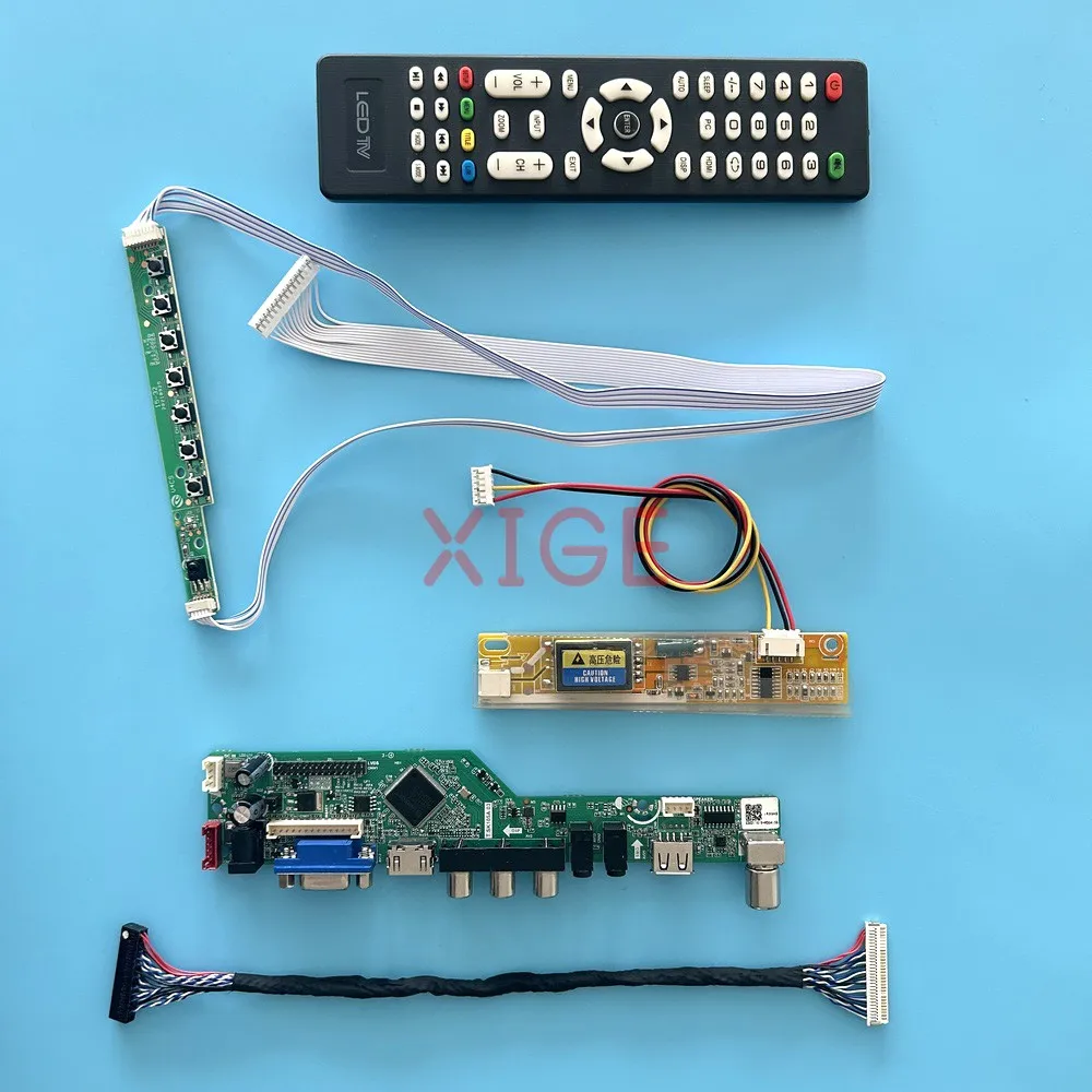 

LCD Driver Board Fit LP150E02 LP150E05 LP150E06 LP150E07 Kit DIY VGA+HDMI+AV+USB+IR 30 Pin LVDS 1400*1050 TV Analog 1CCFL Screen