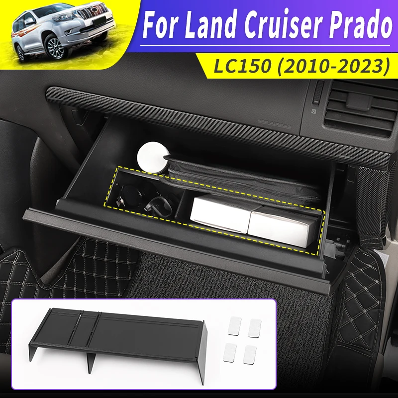 

For Toyota Land Cruiser Prado 150 2010-2023 Glove Box Organizer Divider Insert Tray Adjustable Dashboard Storage Box Accessories
