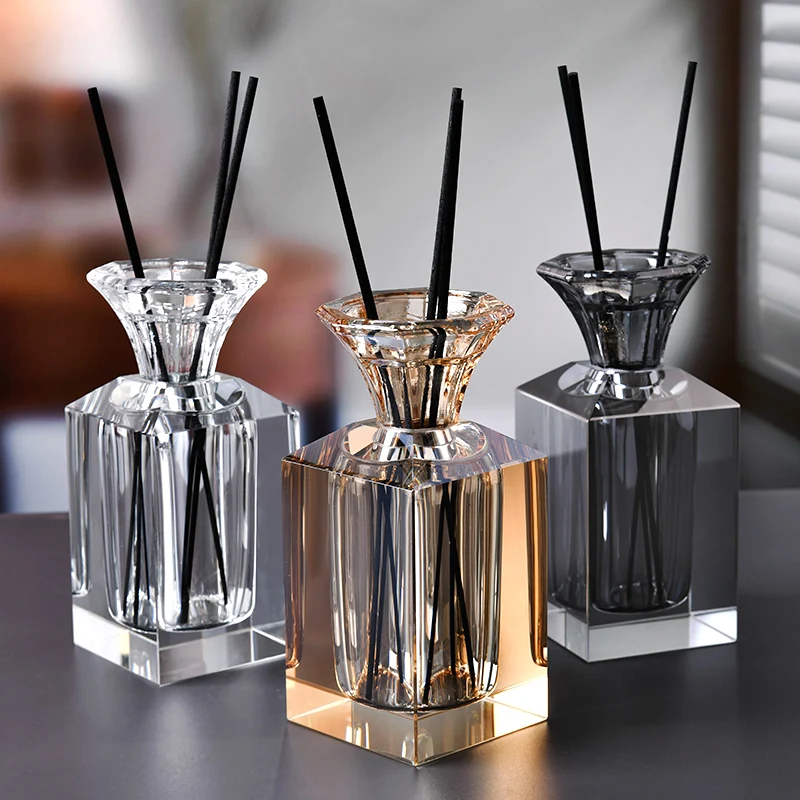 High-grade Crystal Aromatherapy Bottle Empty Bottle Home Room Essential Oil Aromatherapy Diffuser Bottle Office Fragrance Decor