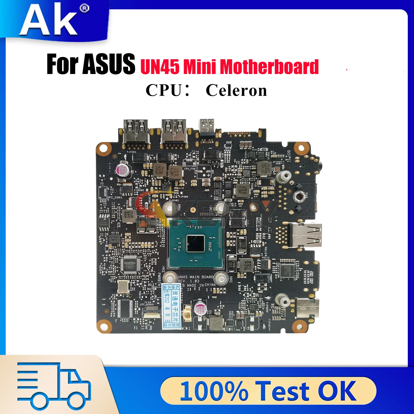 

UN45 Laptop Motherboard For ASUS VivoMini UN45 Notebook Mainboard With Celeron CPU 100% tests OK fast shipping High quality