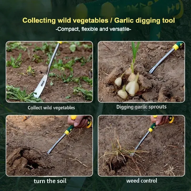 Garden Shovel Soil Loosening, Outdoor Planting Artifact, Digging Wild Vegetables, High Elastic Steel Hand Tools